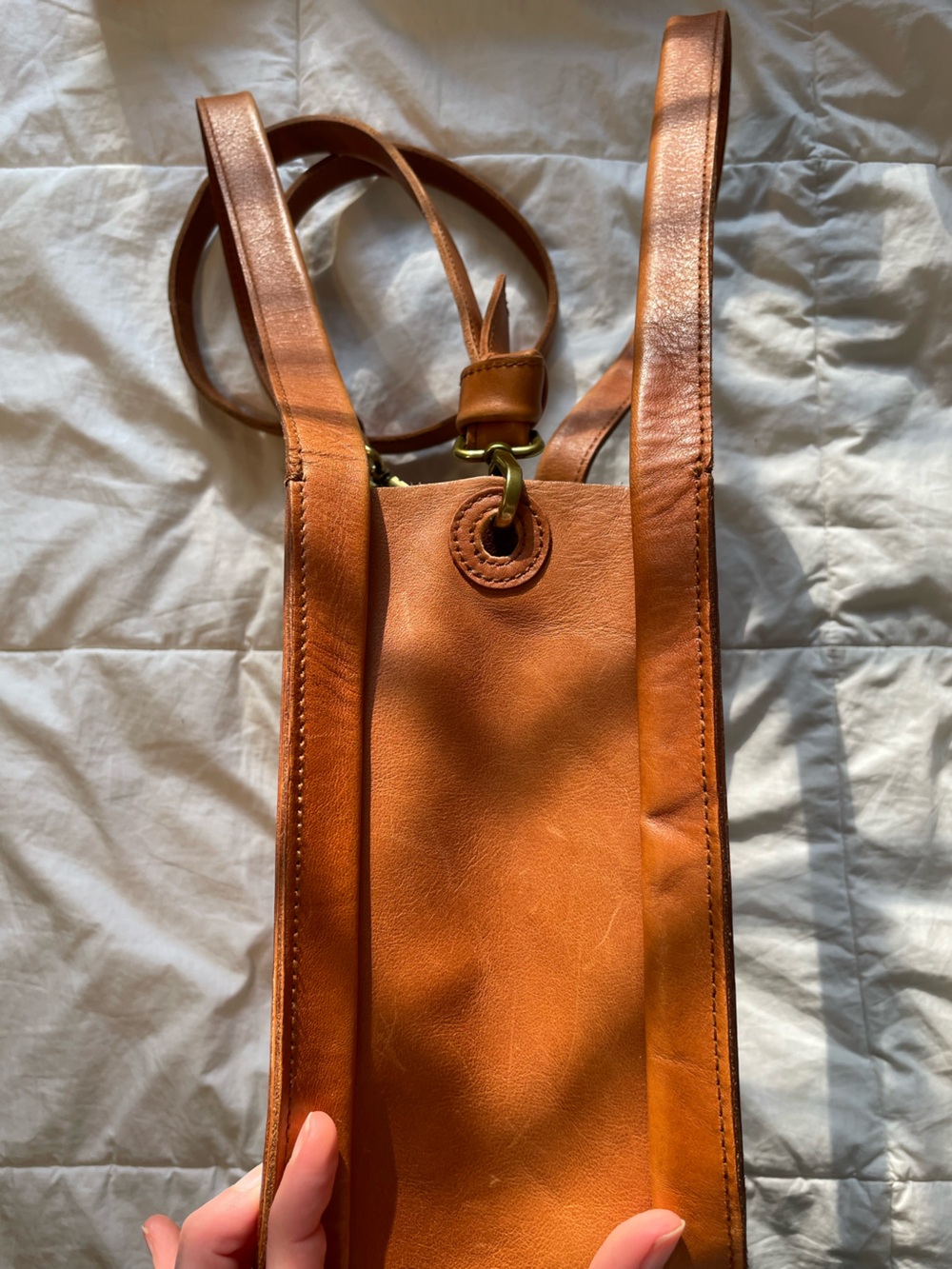 Madewell Sydney crossbody bag purse leather brown - Picture 5 of 8